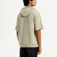 Men's Typographic Printed Hooded Sweatshirt - Back View