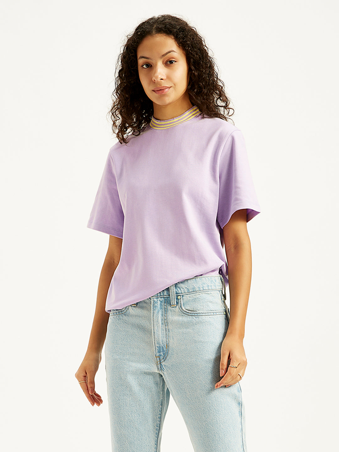 Women's Solid Relaxed Fit T-Shirt