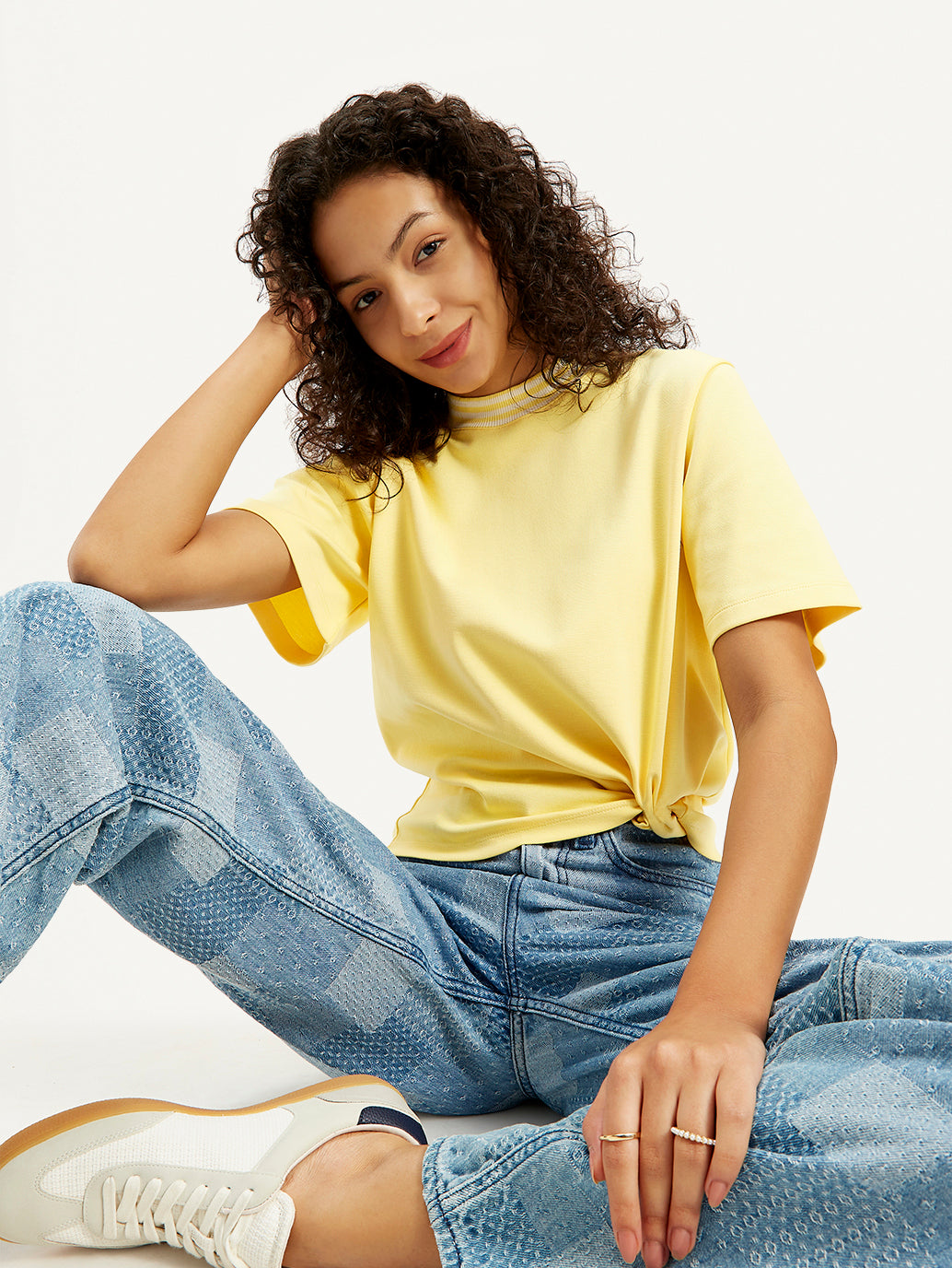 Women's Solid Relaxed Fit T-Shirt