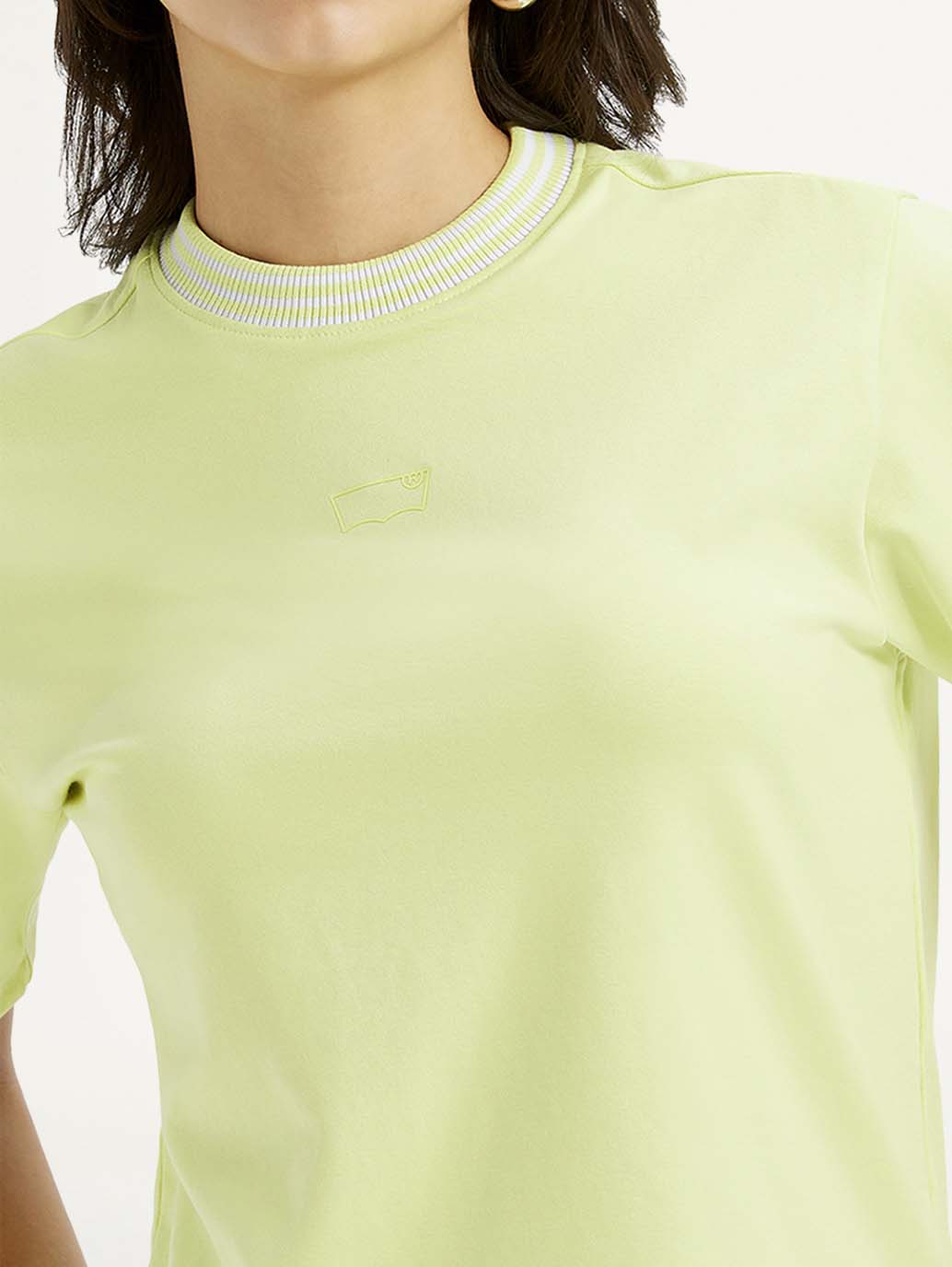 Women's Solid Collar Neck T-shirt - c0d2ab9a-f7ab-443c-8e7f-f6a90400f428 View