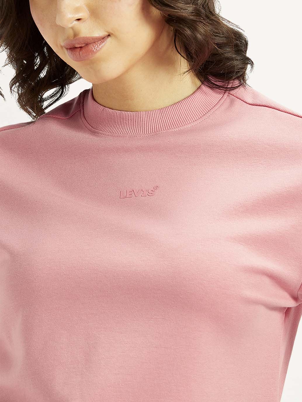 Women's Solid Relaxed Fit T-Shirt - Detail View