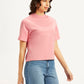 Women's Solid Relaxed Fit T-Shirt - Side View