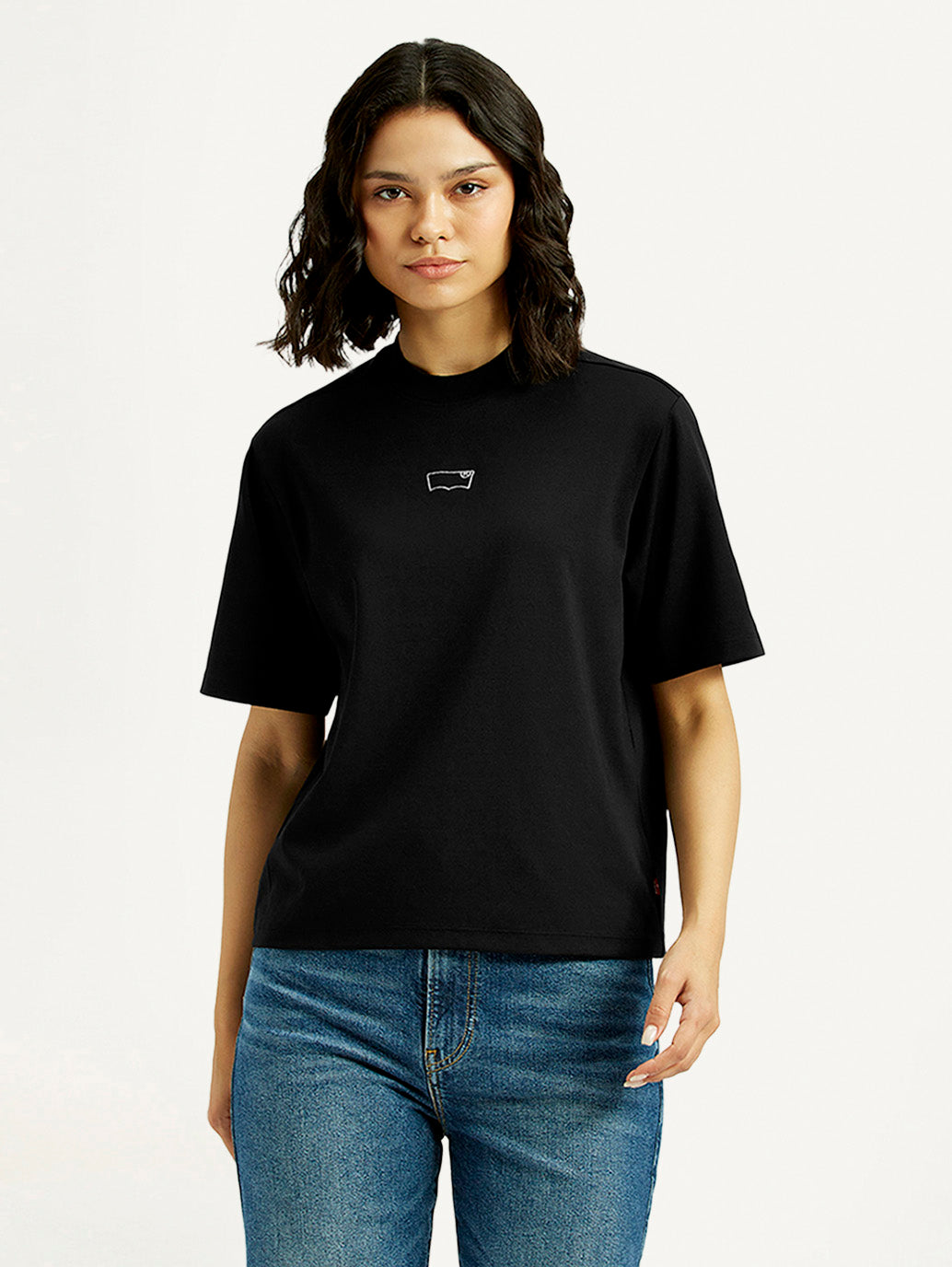 Women's Brand Logo Crew Neck T-shirt - Front View