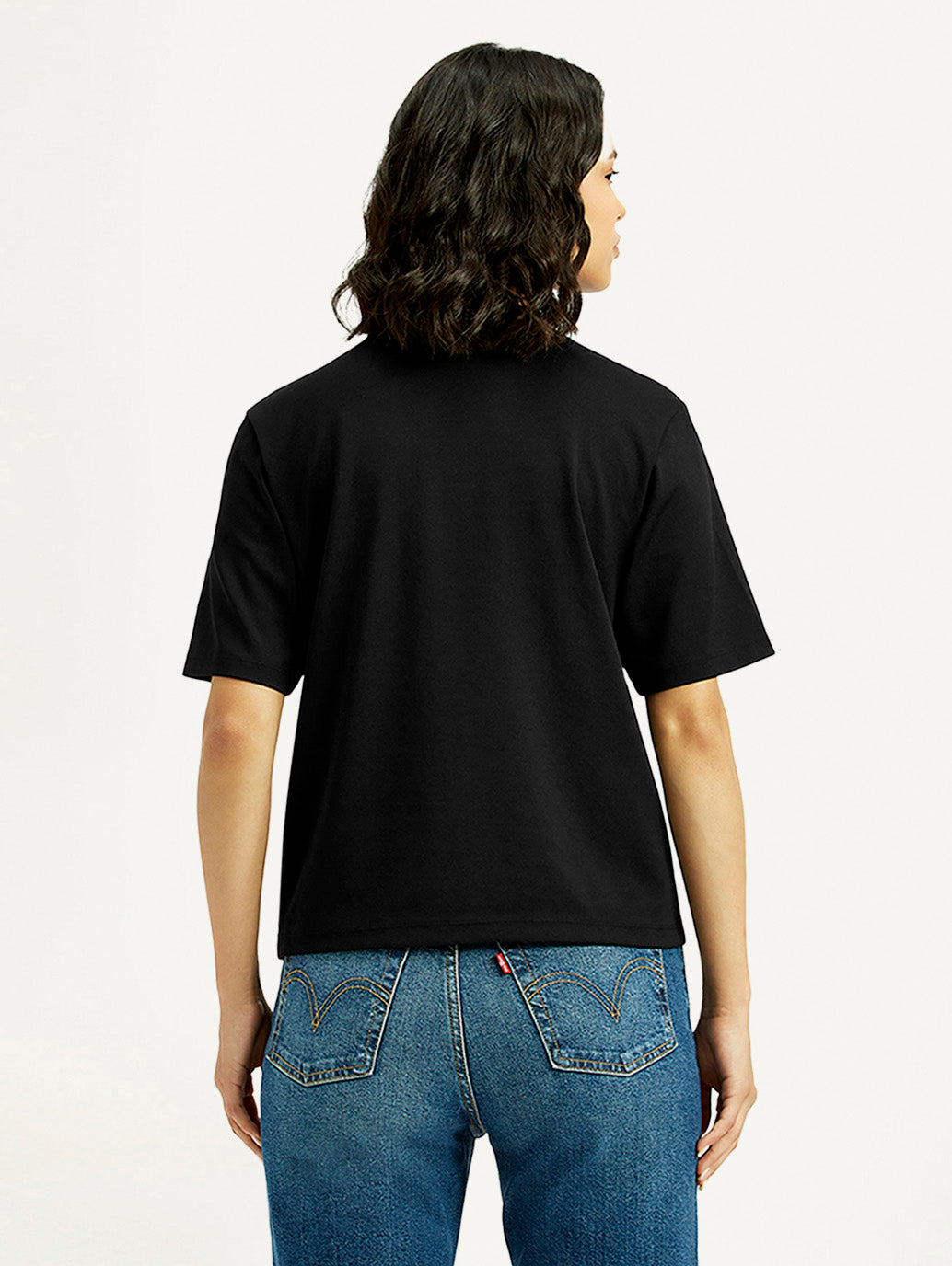 Women's Brand Logo Crew Neck T-shirt - Back View