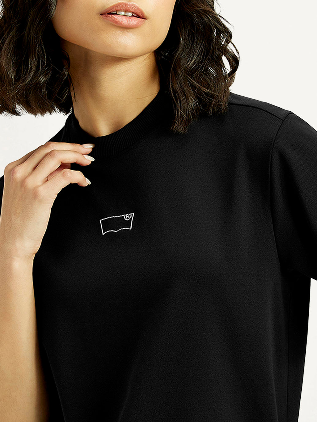 Women's Brand Logo Crew Neck T-shirt - Detail View