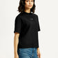 Women's Brand Logo Crew Neck T-shirt - Side View