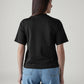 Women's Brand Logo Black Collar Neck T-shirt - Back View