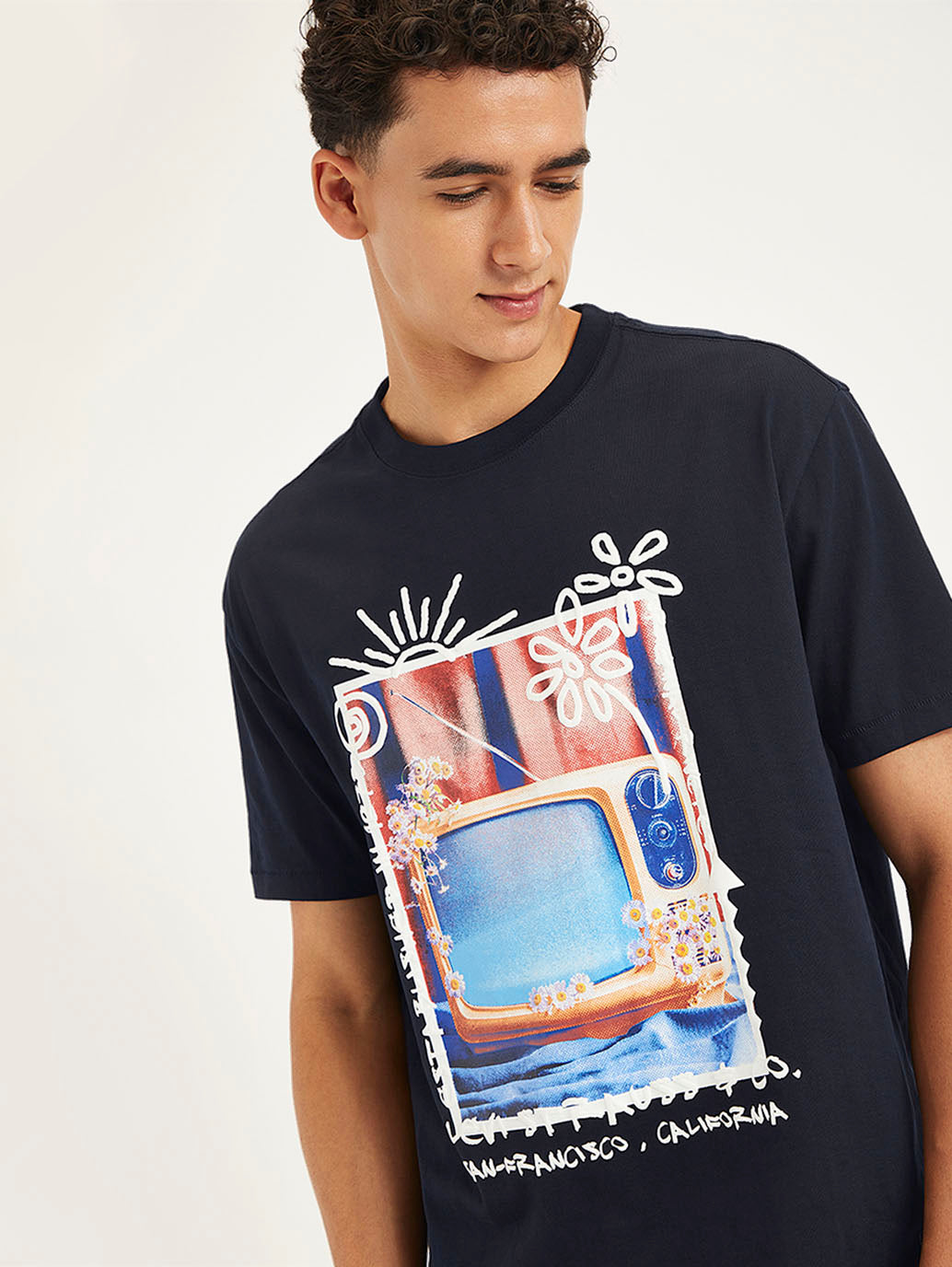 Men's Graphic Print Regular Fit T-Shirt