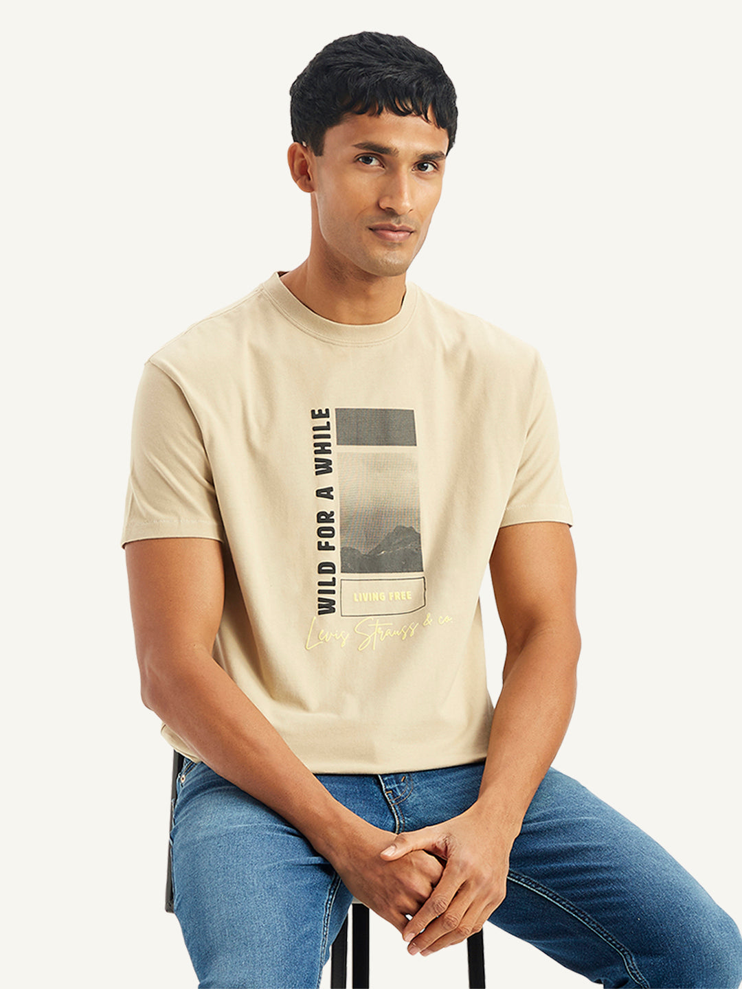 Men's Graphic Print Regular Fit T-Shirt