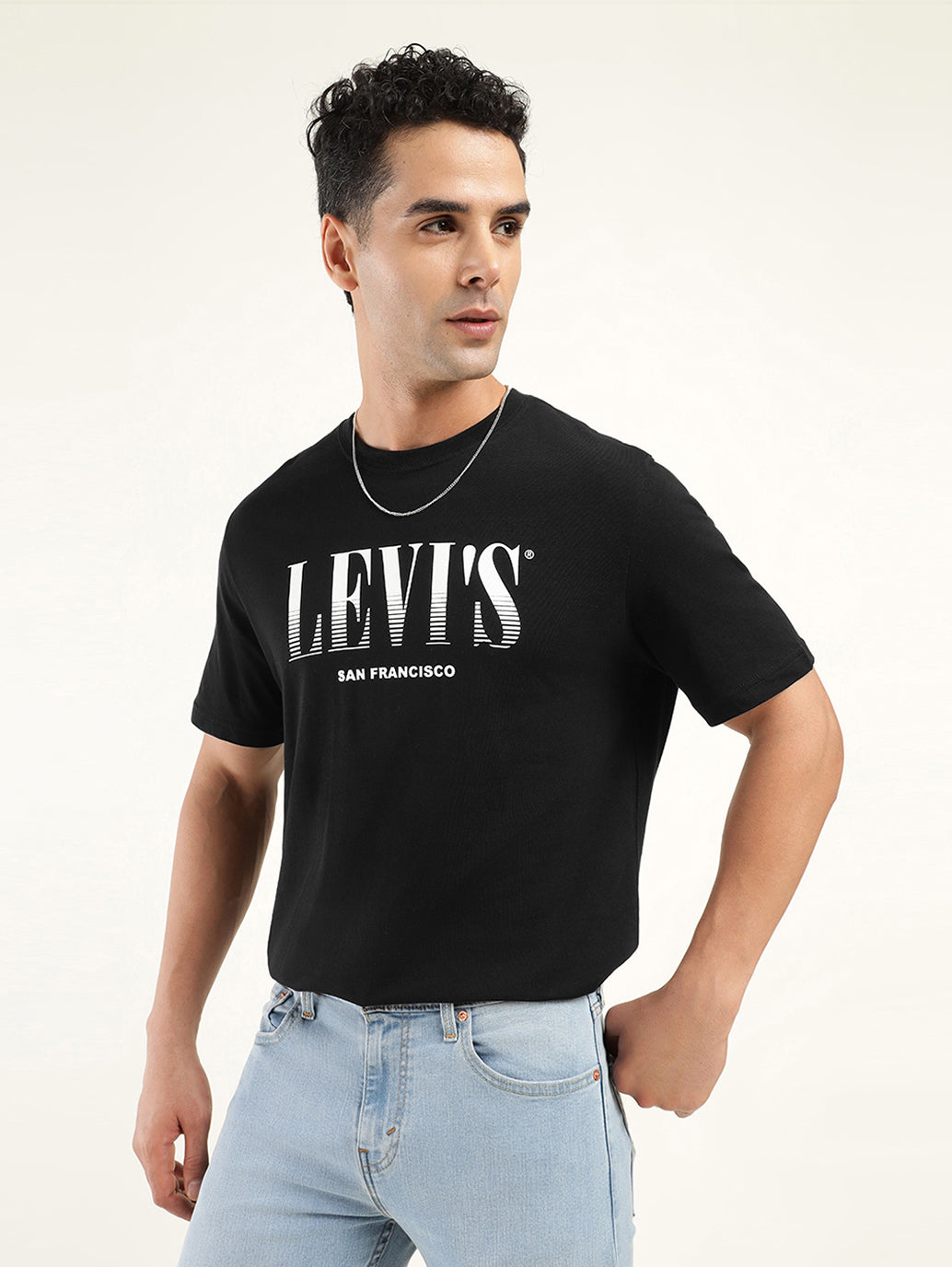 Men's Brand Logo Regular Fit T-Shirt - Styleshot View
