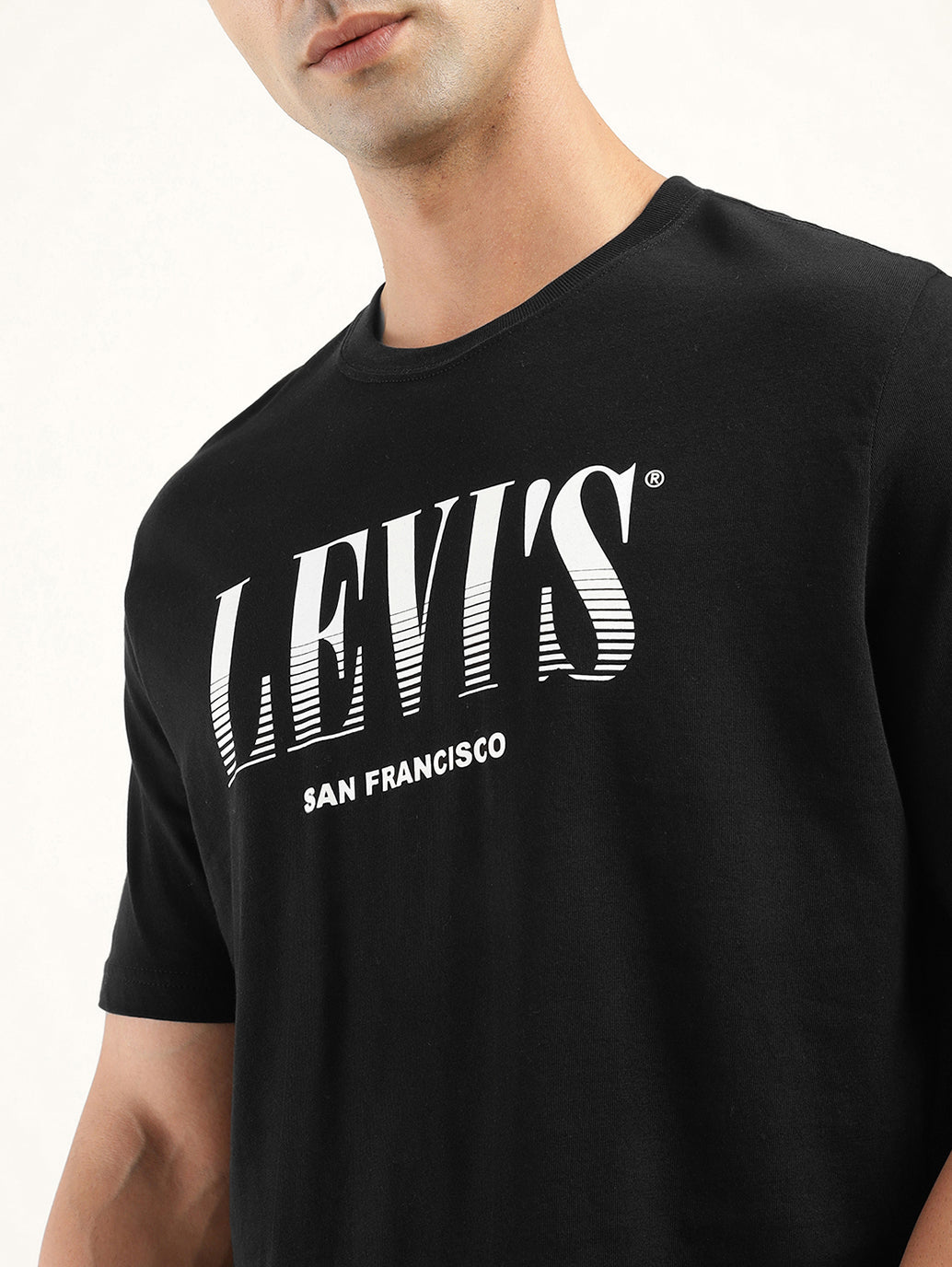 Men's Brand Logo Regular Fit T-Shirt - Detail View