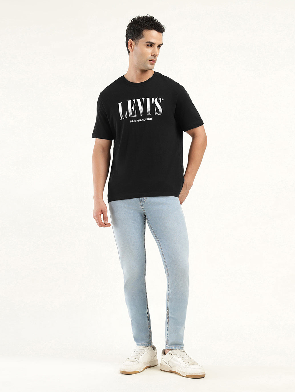 Men's Brand Logo Regular Fit T-Shirt - ModelFront View