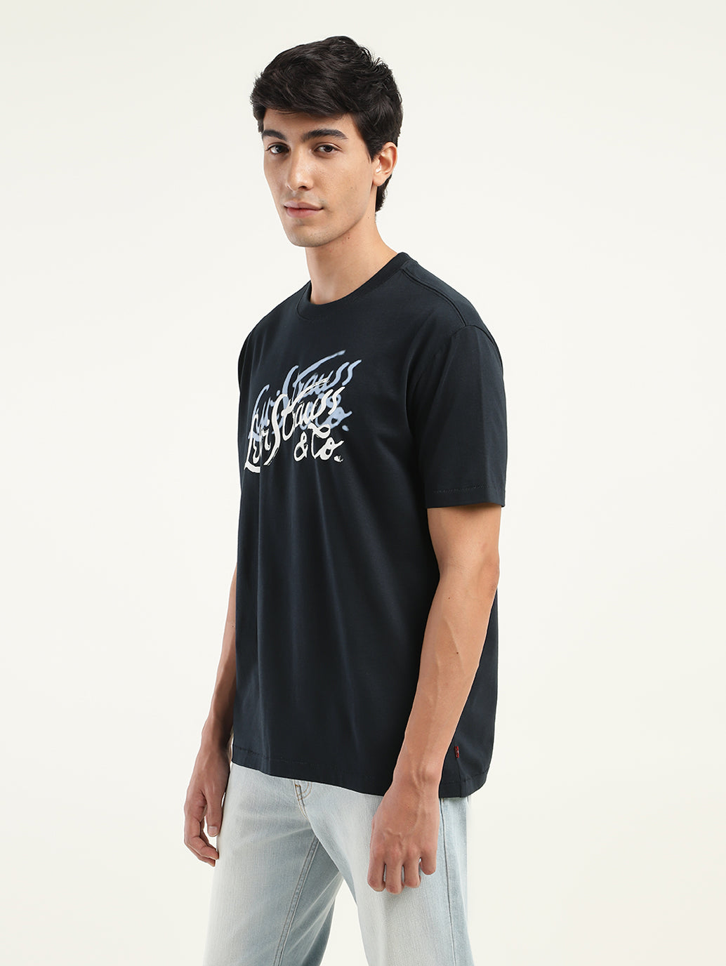 Men's Brand Logo Oversized T-Shirt - Side View