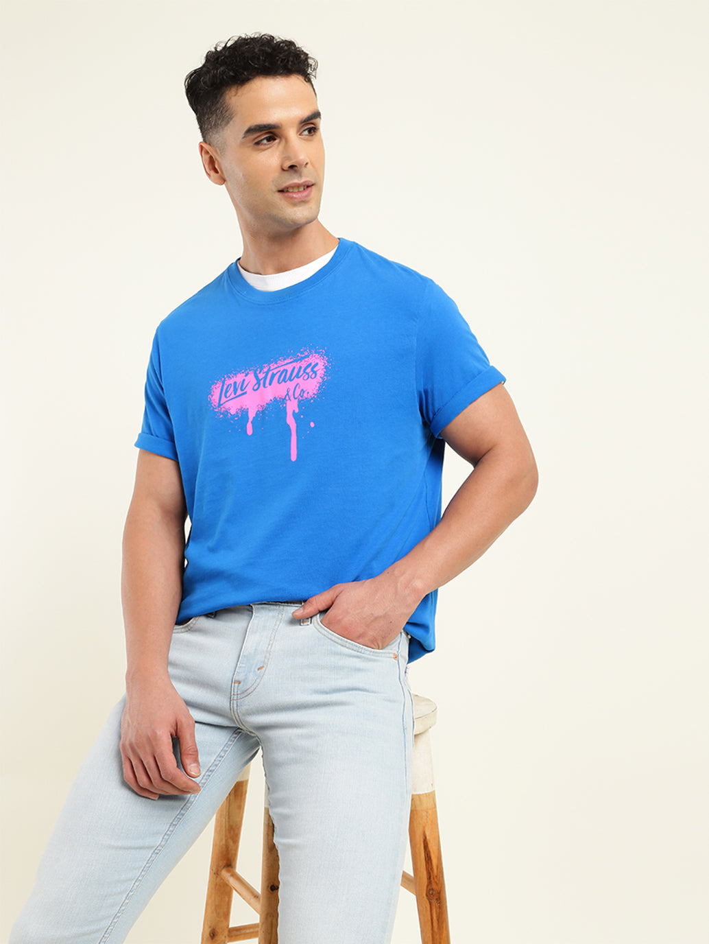 Men's Brand Logo Loose Fit T-Shirt