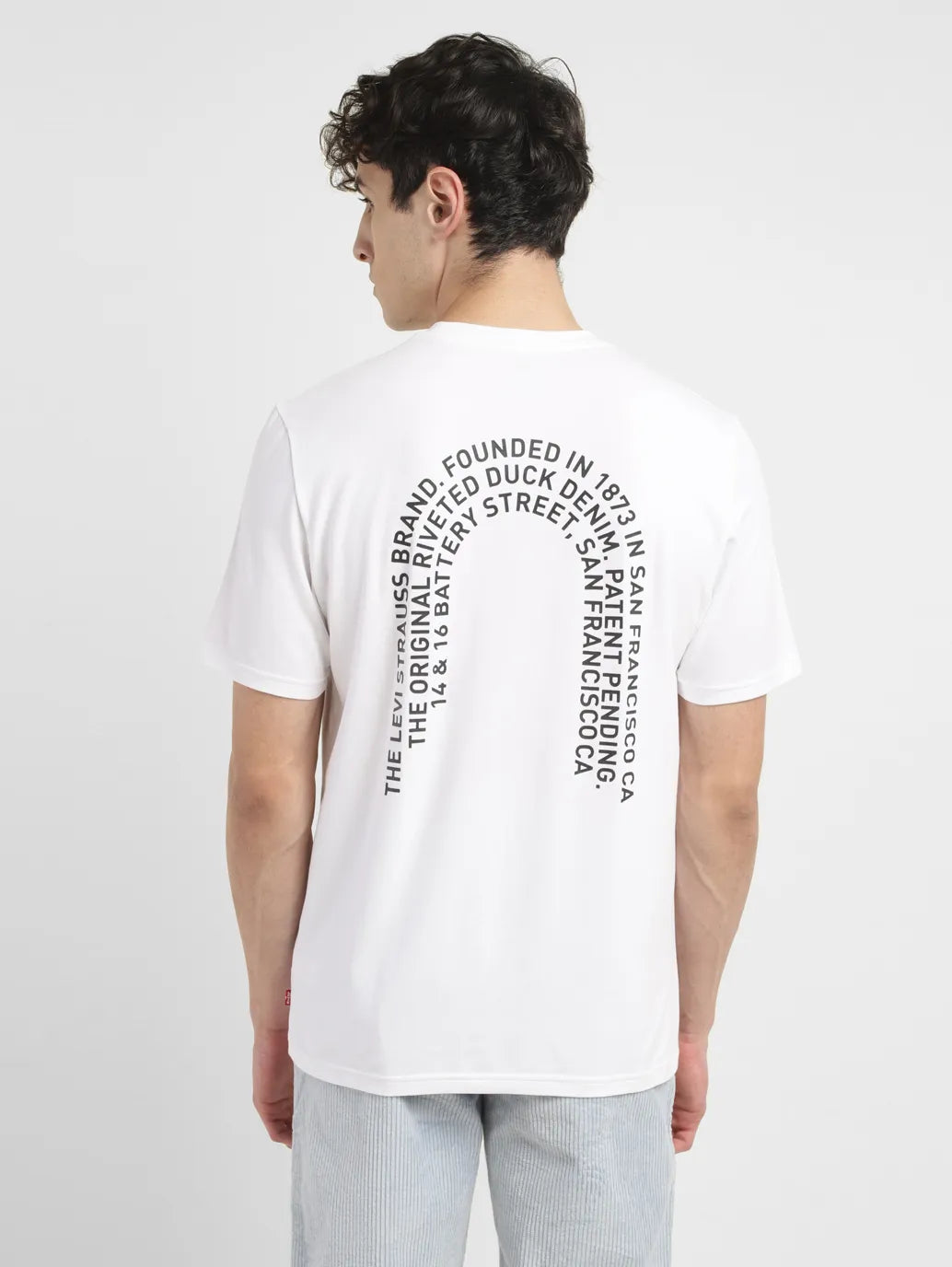 Men's Typographic Print Crew Neck T-shirt