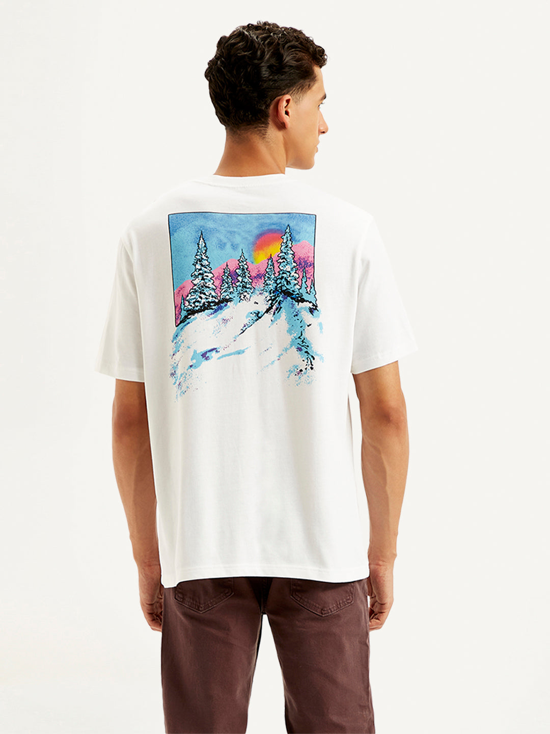 Men's Graphic Print Crew Neck T-shirt - Main Image