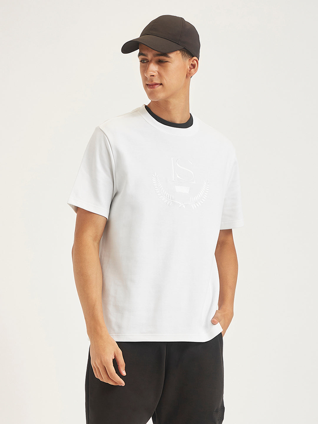 Men's Embroidered Regular Fit T-shirt