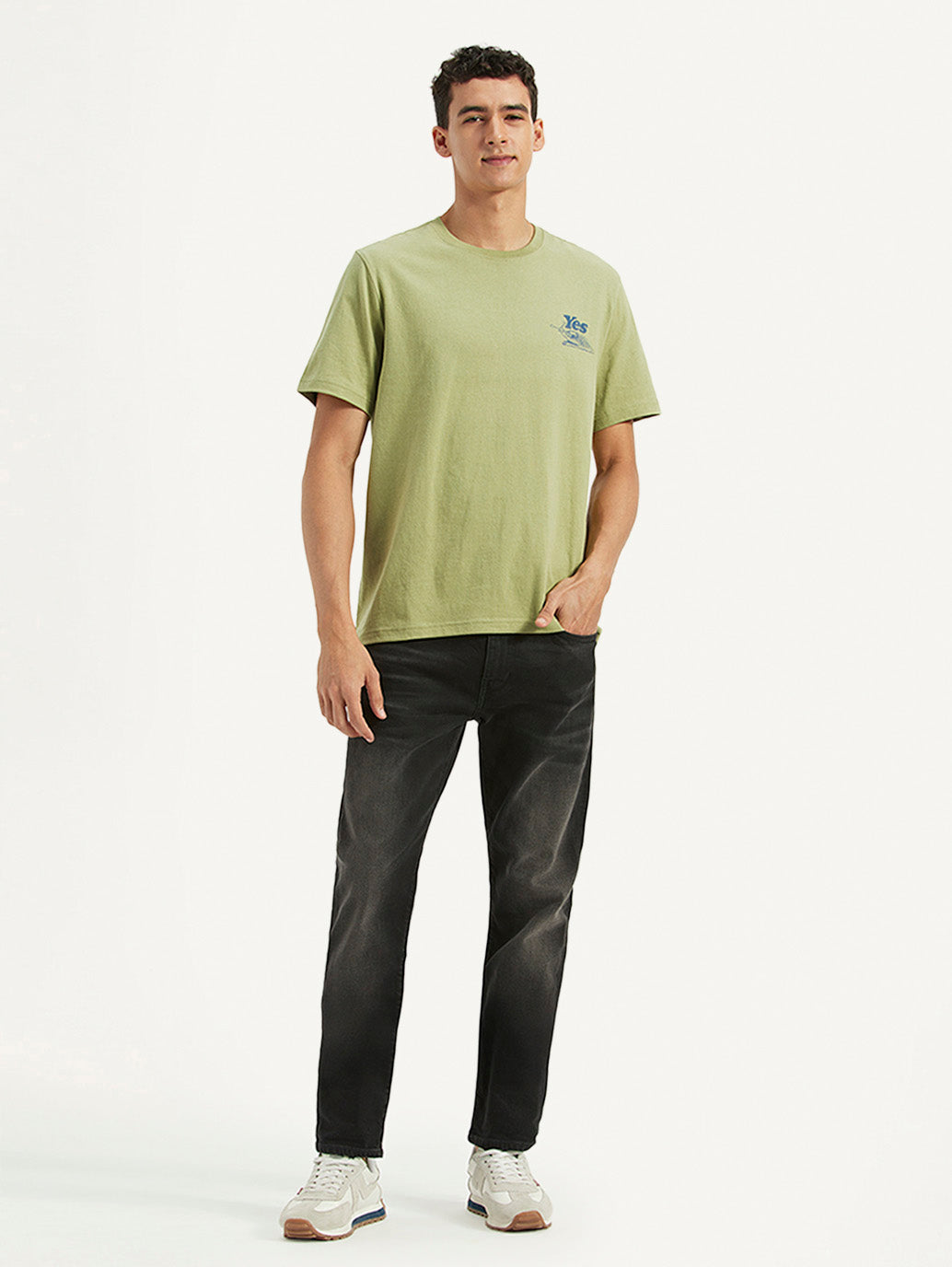 Men's Solid Crew Neck T-Shirt - Styleshot View