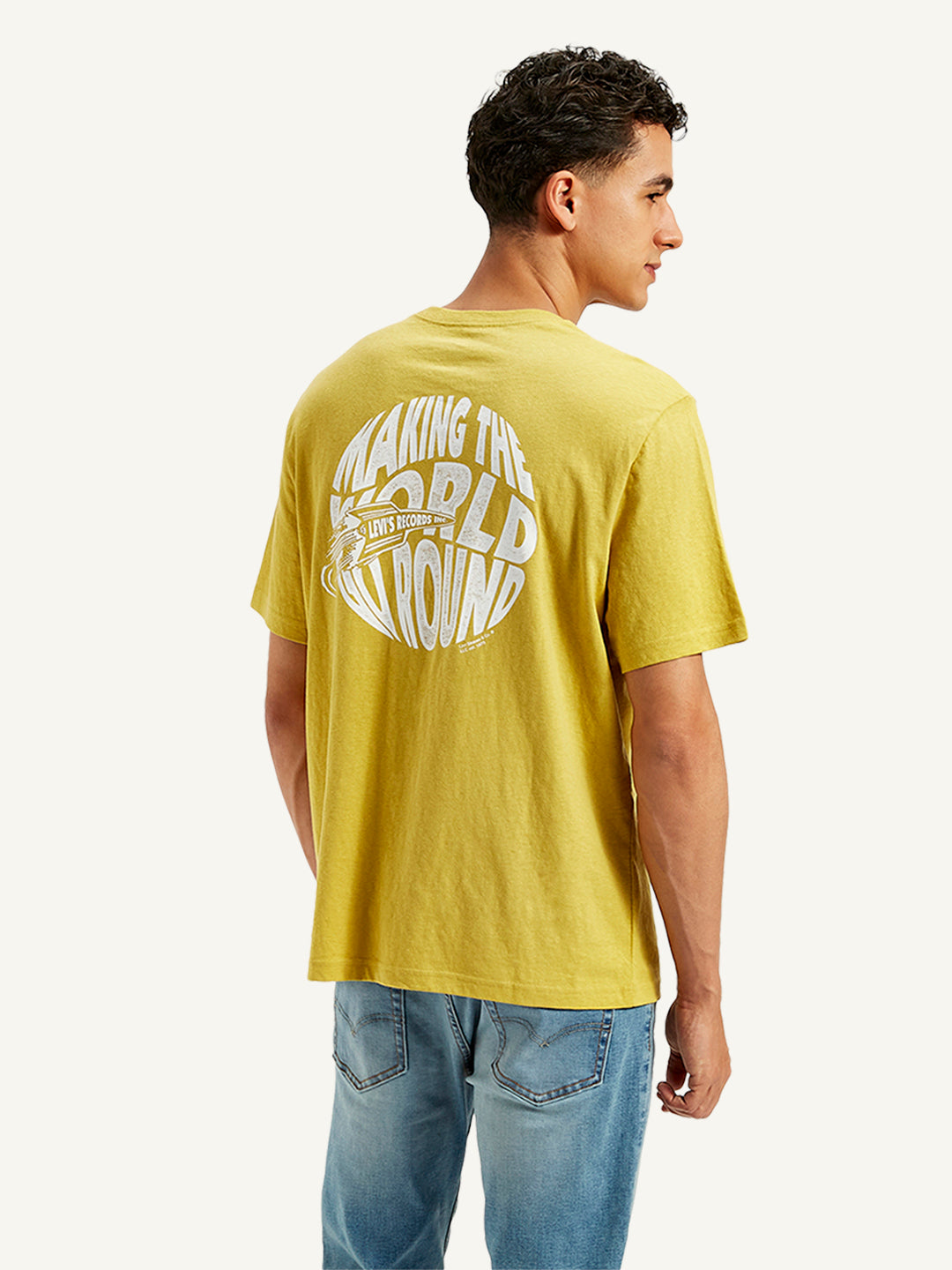 Men's Typographic Print Crew Neck T-Shirt - 20 View