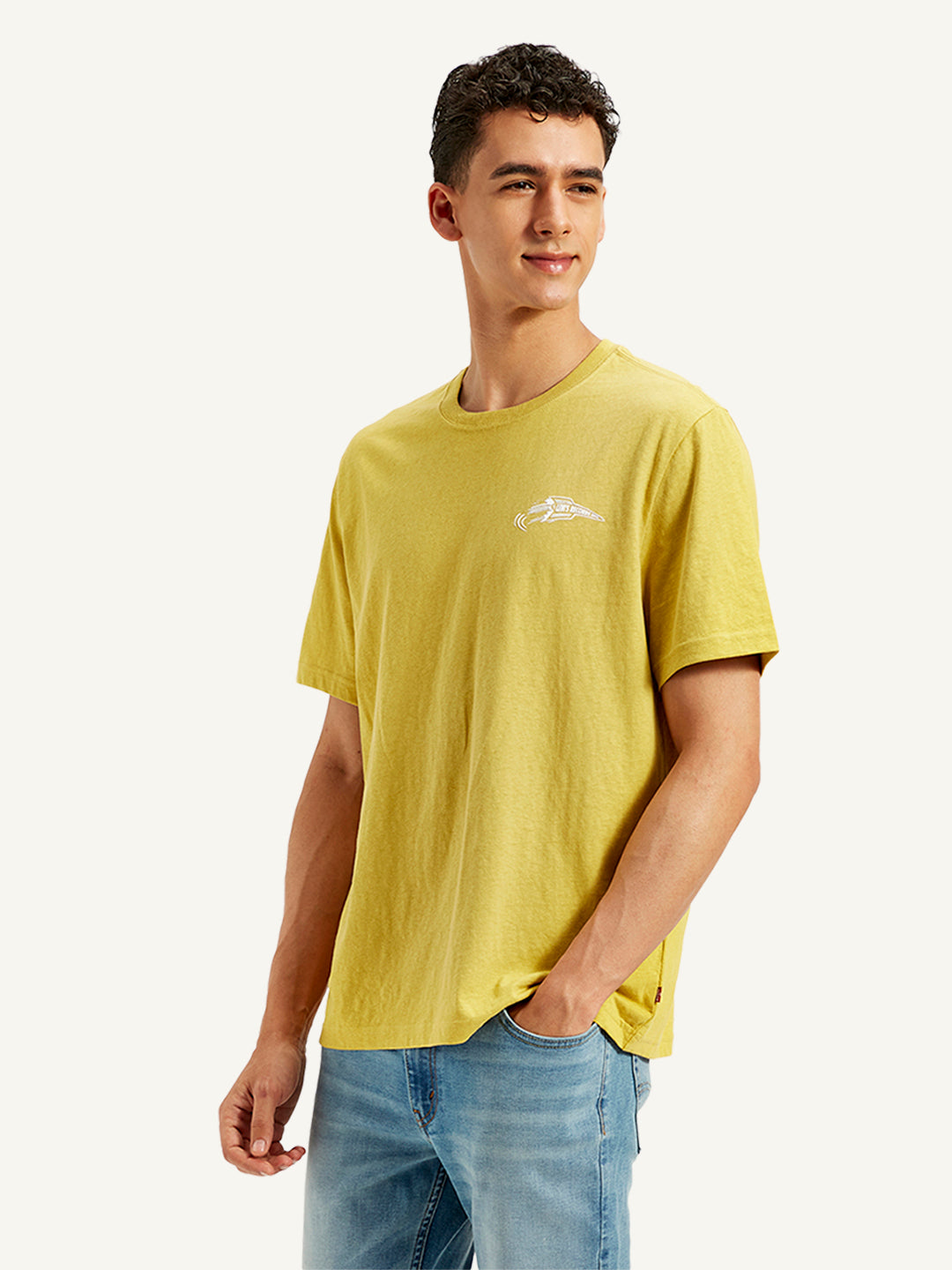 Men's Typographic Print Crew Neck T-Shirt - 20 View