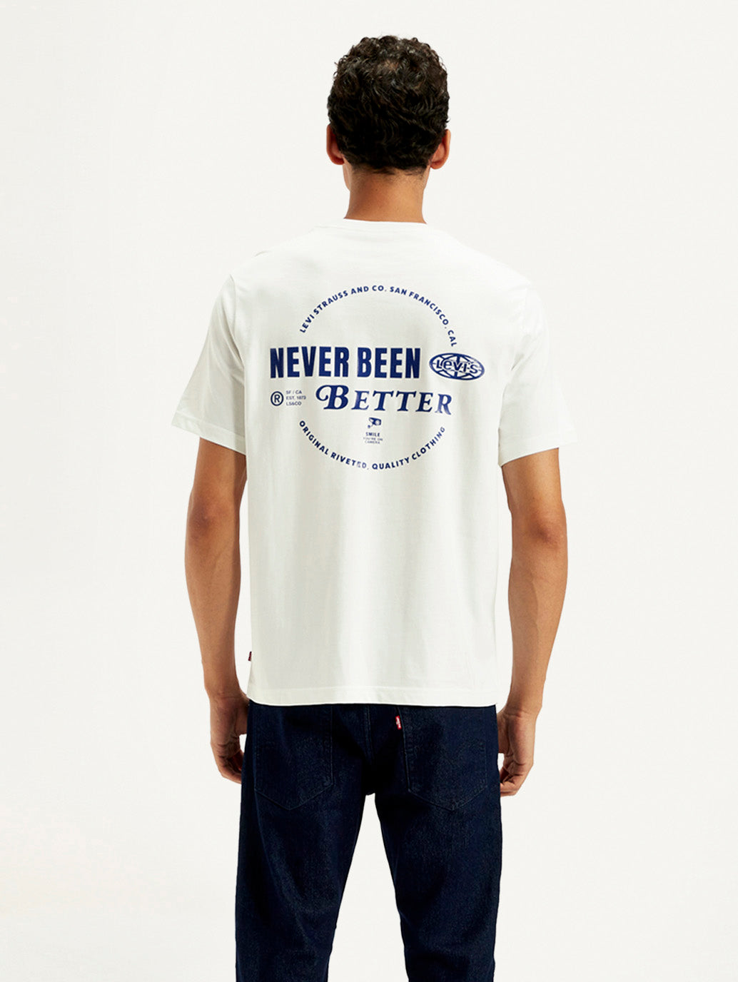 Men's Printed Regular Fit T-Shirt - Back View