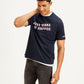 Men's Typography Crew Neck T-shirt - Elevated View