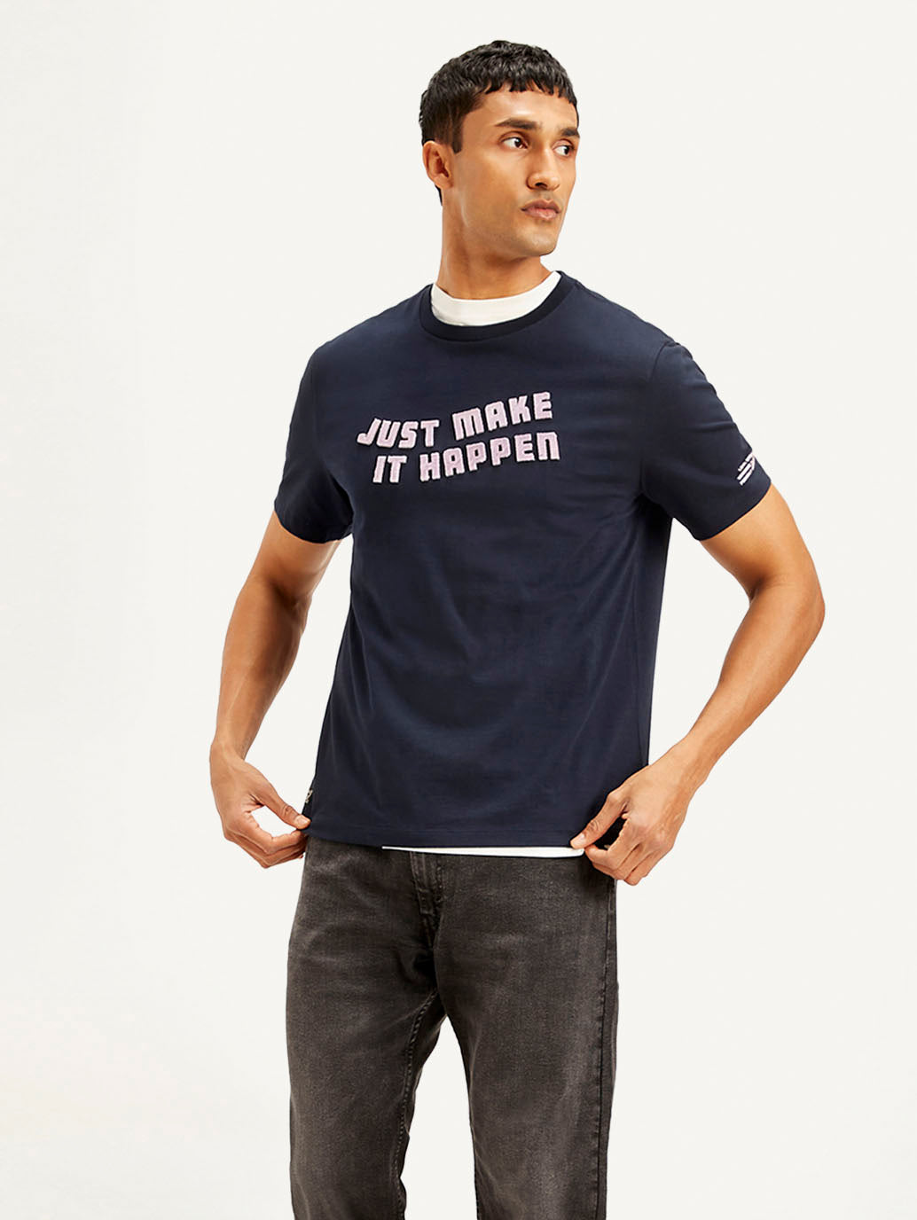 Men's Typography Crew Neck T-shirt - Styleshot View