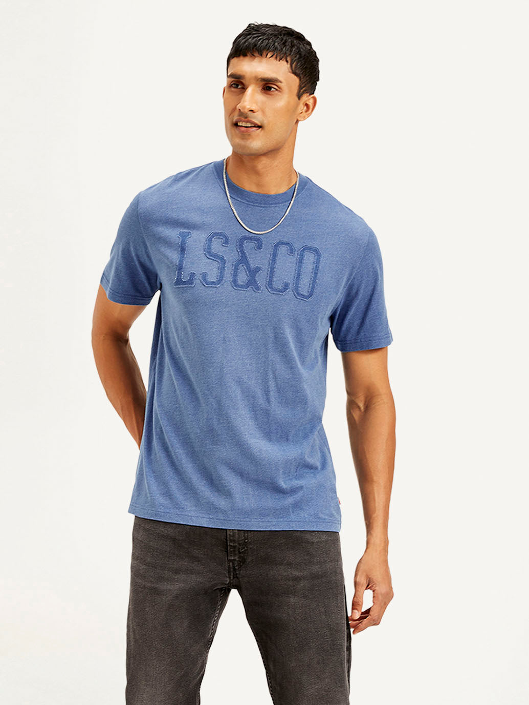 Men's Brand Logo Crew Neck T-shirt - Styleshot View