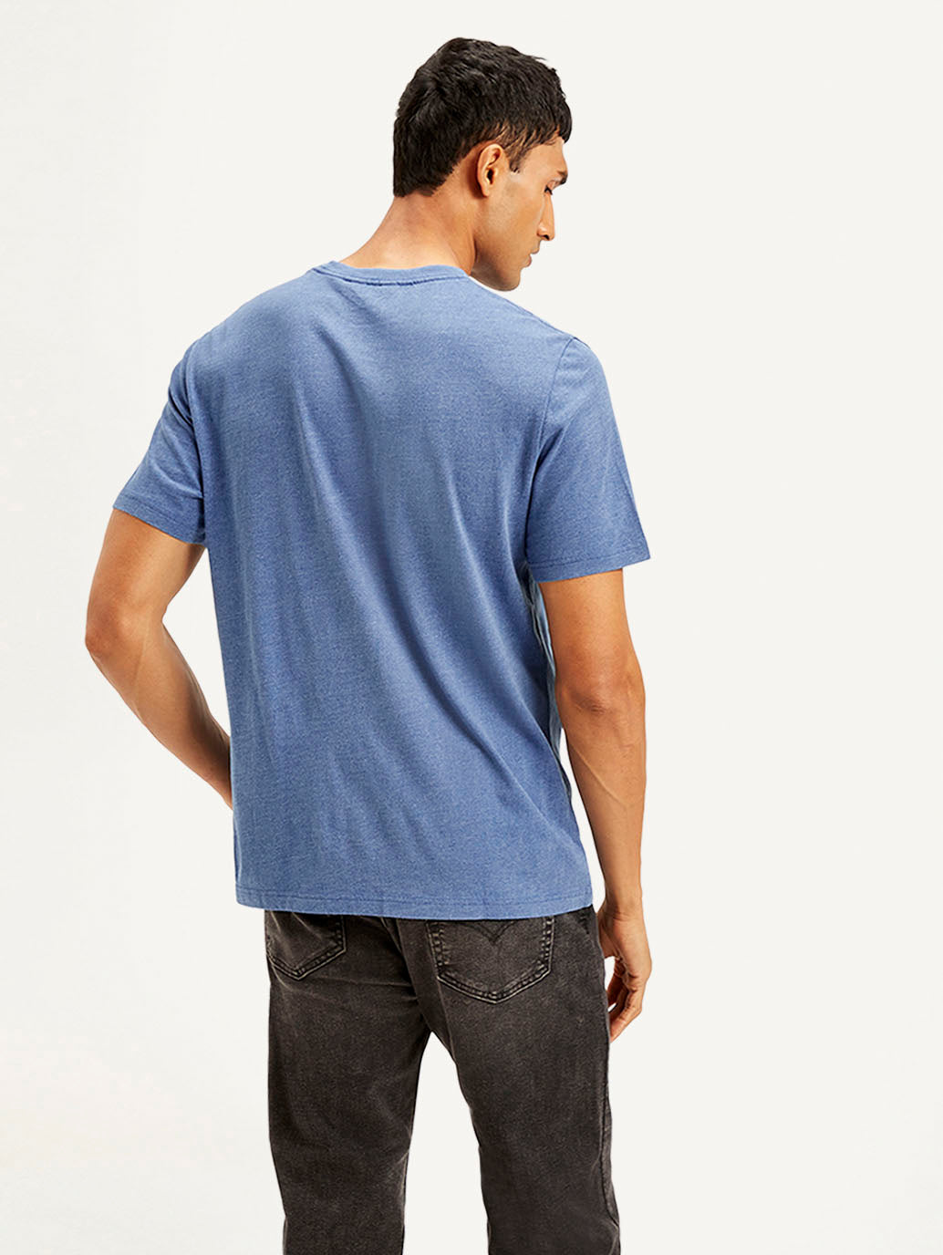 Men's Brand Logo Crew Neck T-shirt - Back View