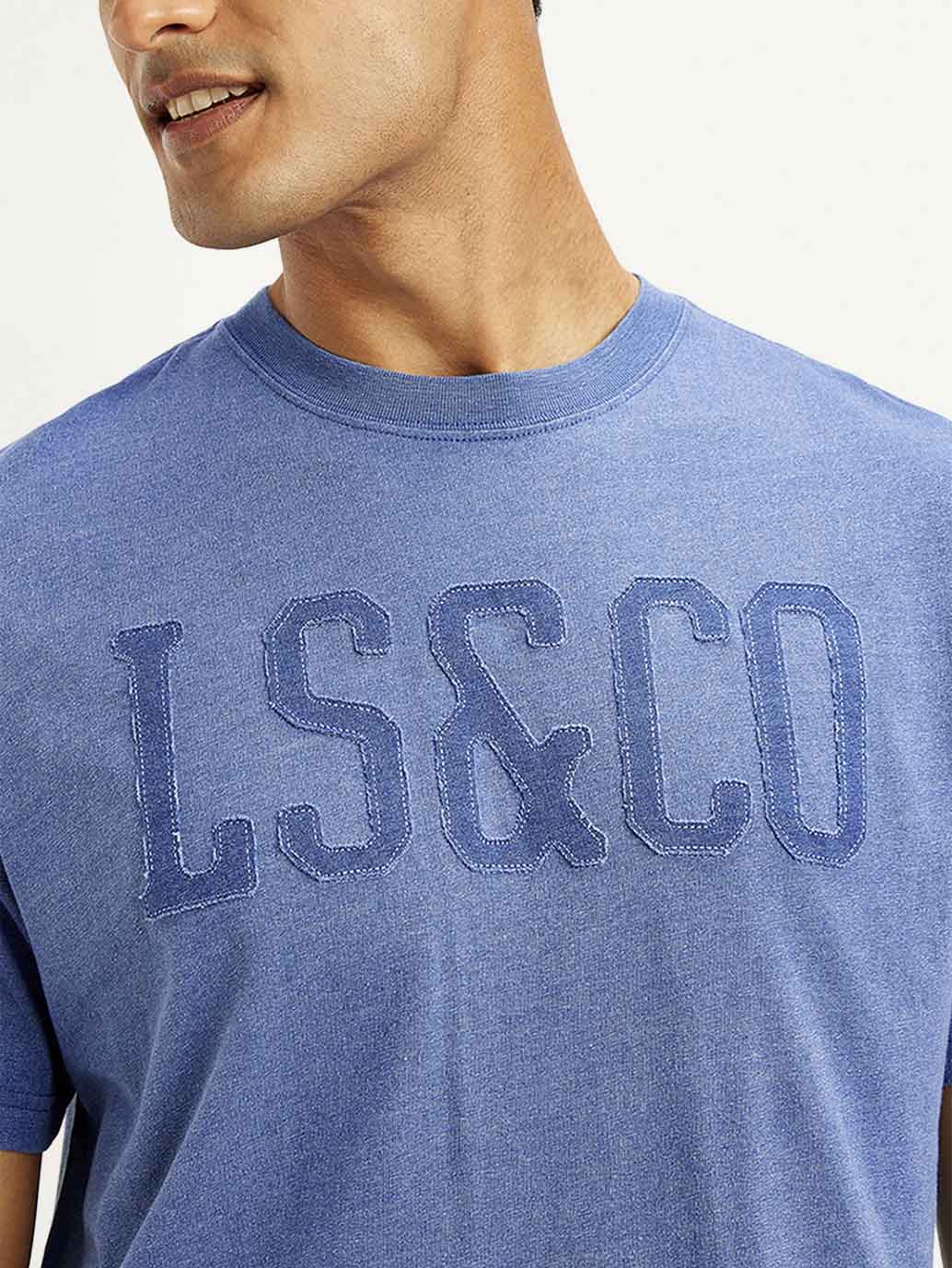 Men's Brand Logo Crew Neck T-shirt - Detail View