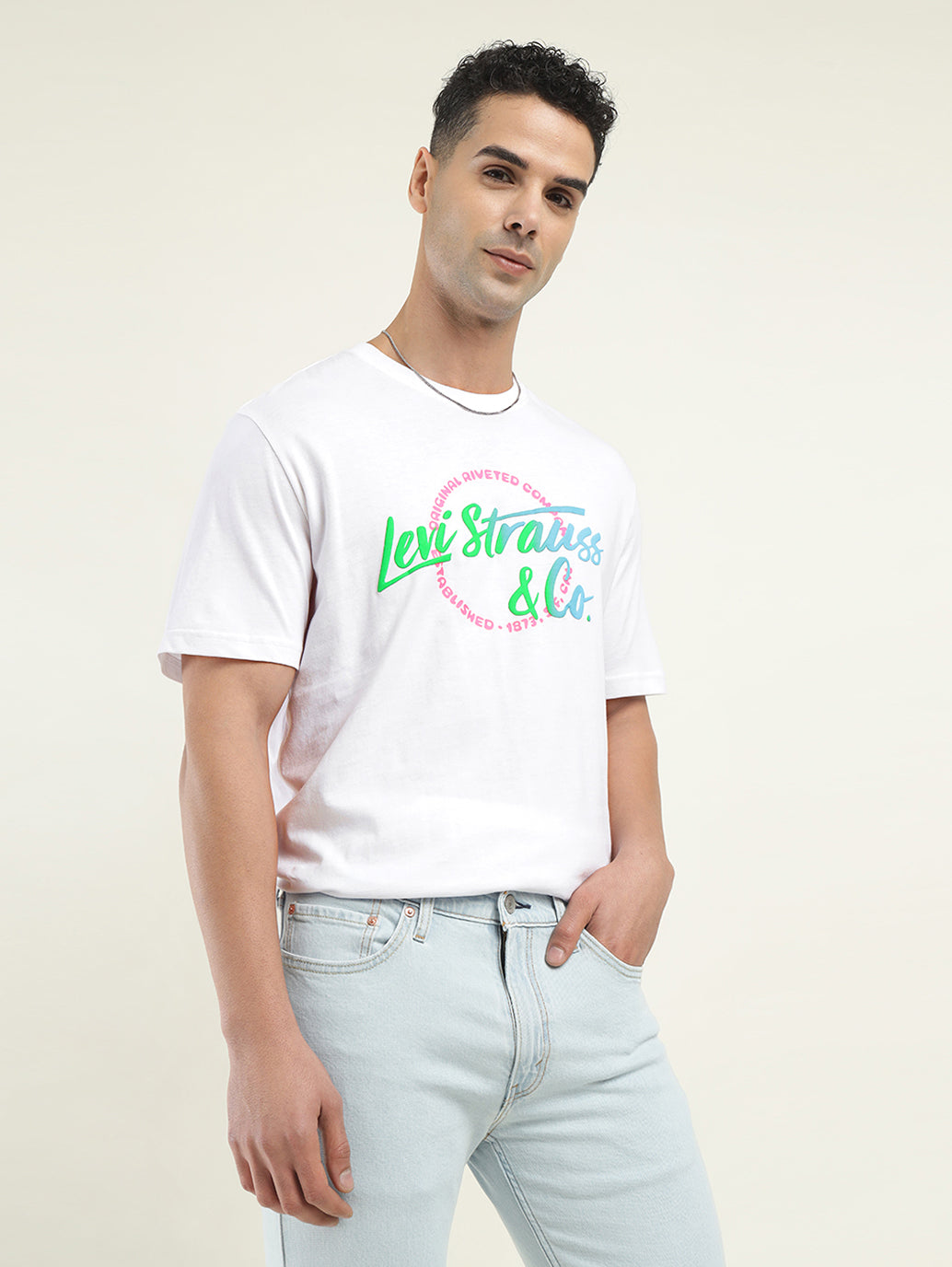 Men's Graphic Print Crew Neck T-shirt