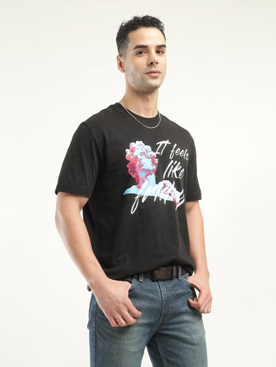 Men's Graphic Print Crew Neck T-shirt-image-44