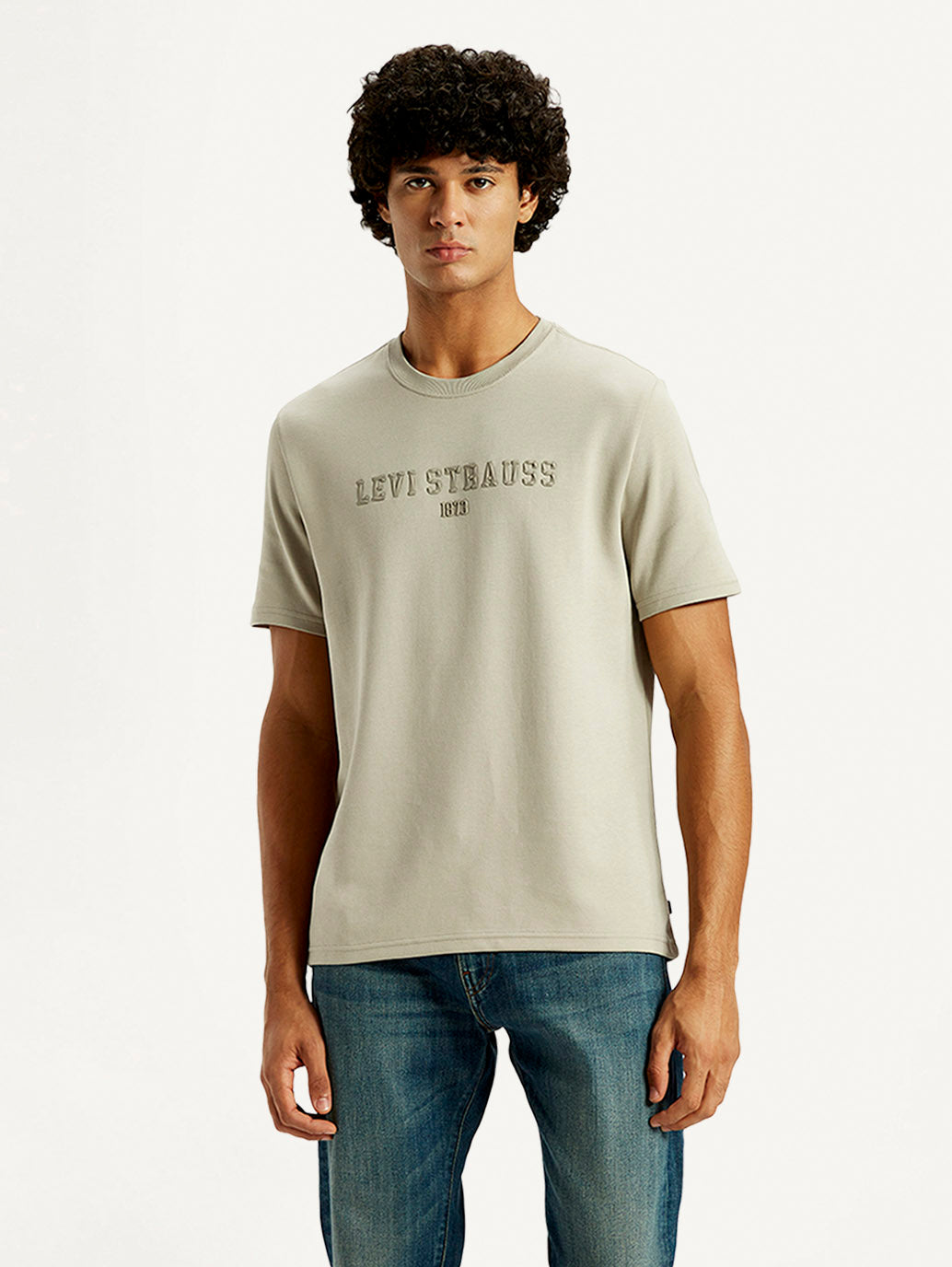 Men's Typography Regular Fit T-Shirt - Front View