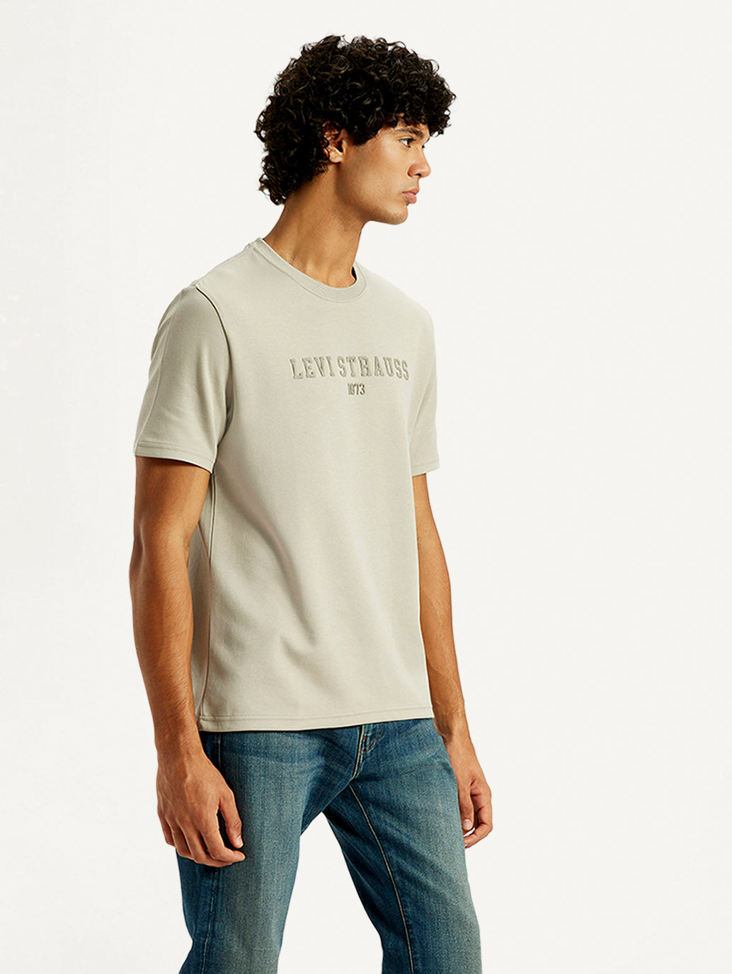 Men's Typography Regular Fit T-Shirt - Side View