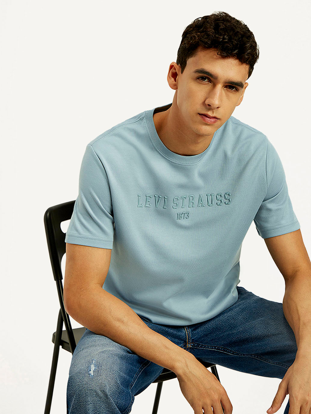 Men's Typography Regular Fit T-Shirt - Elevated View