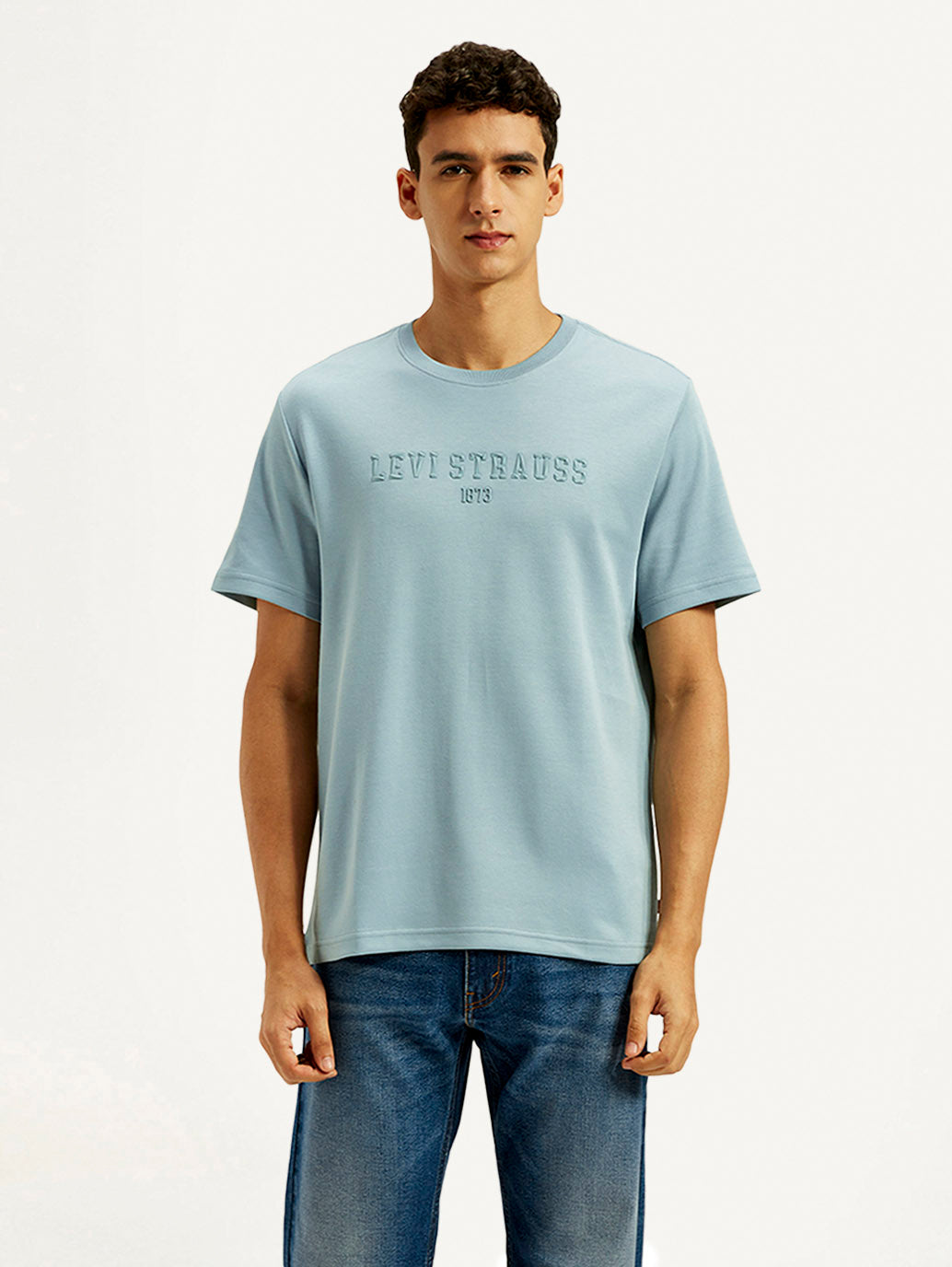 Men's Typography Regular Fit T-Shirt - Front View