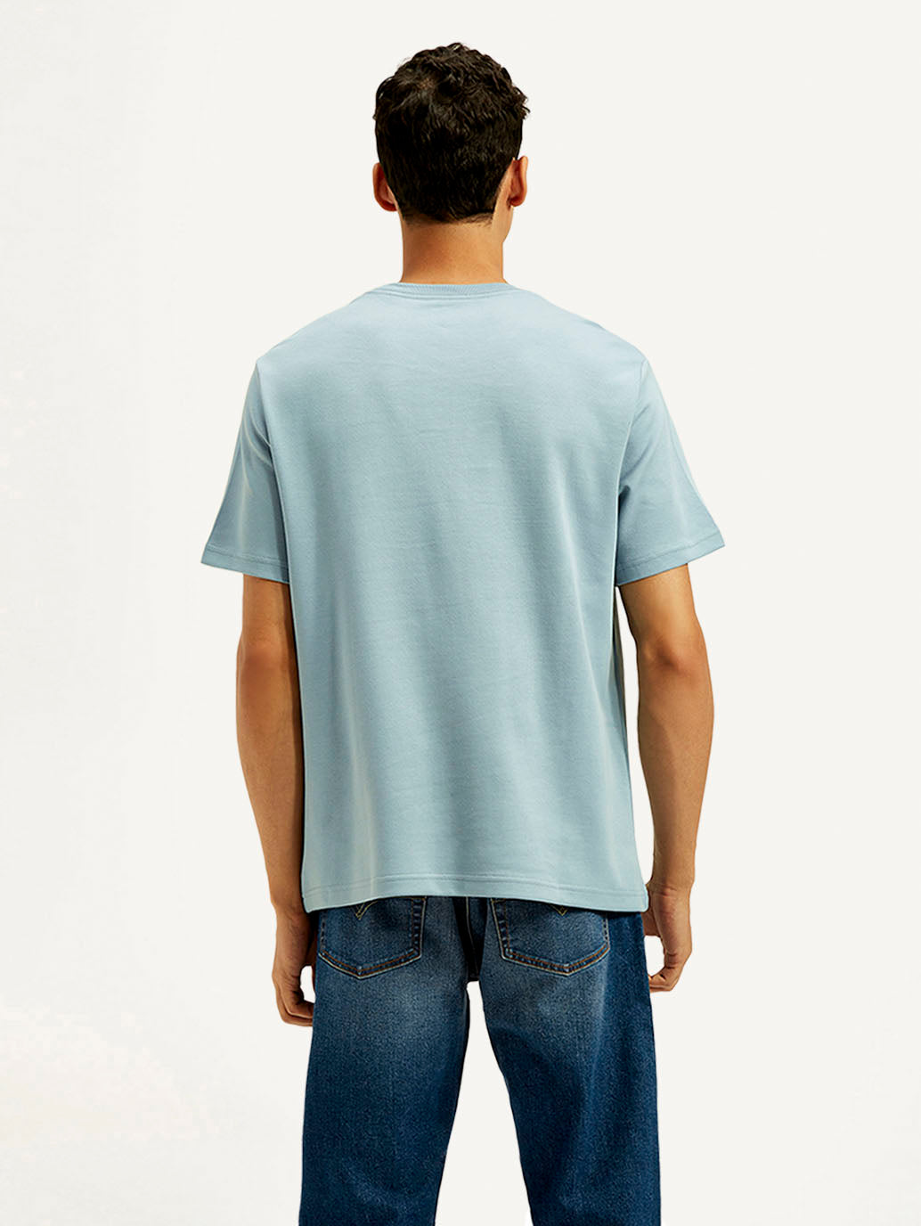 Men's Typography Regular Fit T-Shirt - Back View