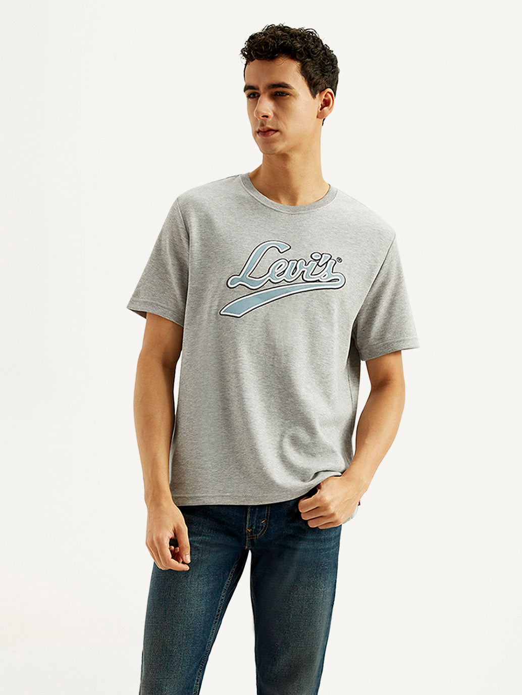 Men's Brand Logo Crew Neck T-shirt - Styleshot View