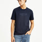Men's Brand Logo Navy Crew Neck T-shirt - Styleshot View