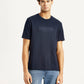 Men's Brand Logo Navy Crew Neck T-shirt - Front View