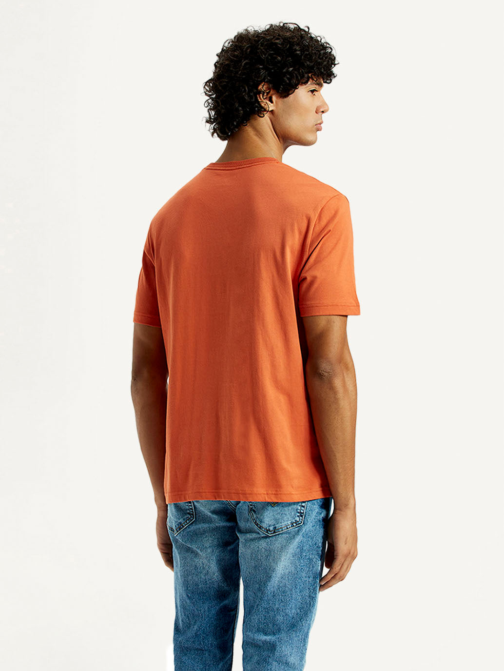 Men's Typography Regular Fit T-Shirt - Back View