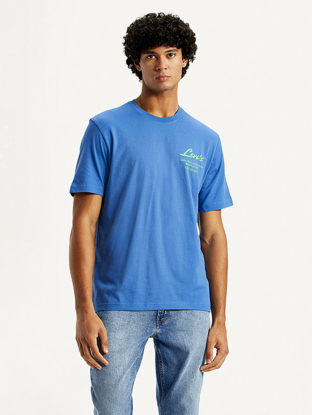Men's Typography Regular Fit T-Shirt - Front View