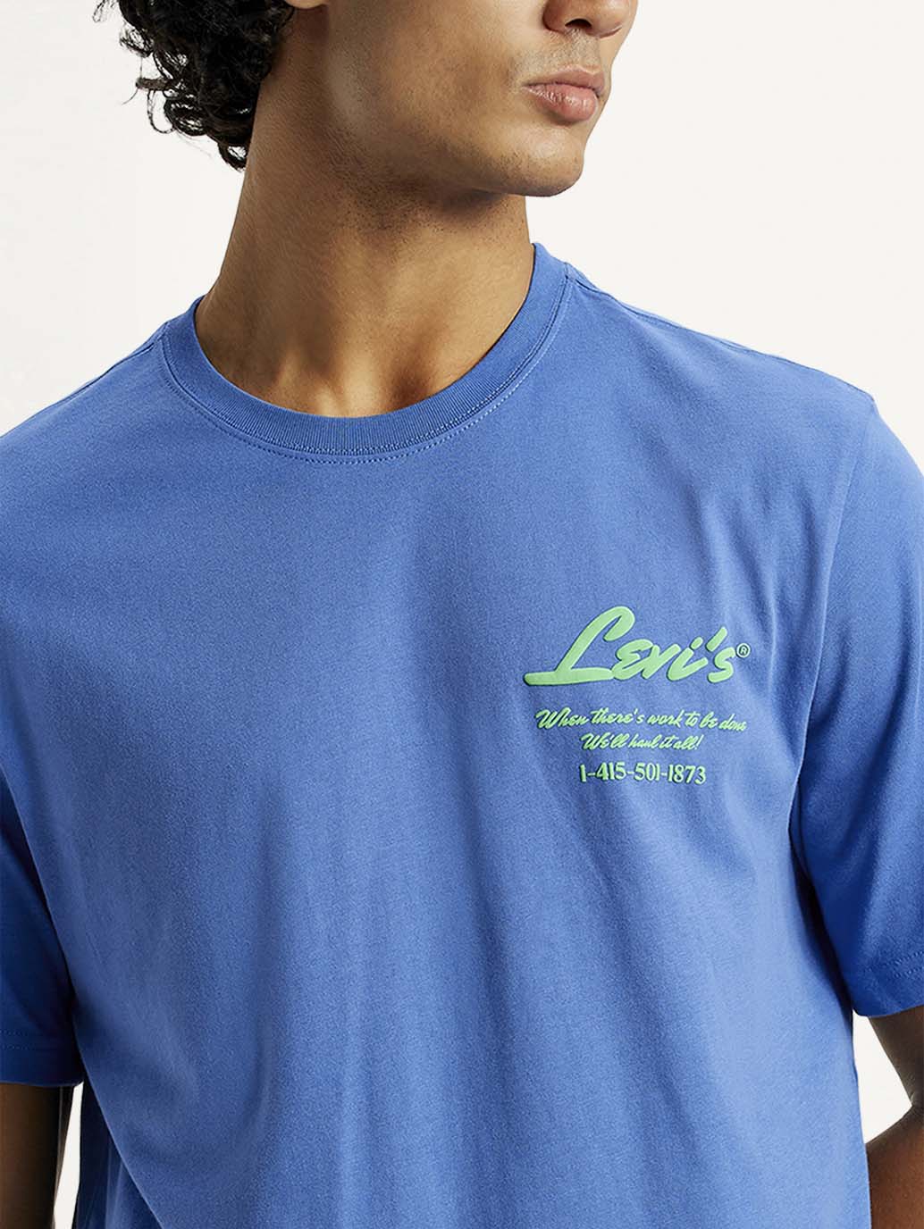 Men's Typography Regular Fit T-Shirt - Detail View