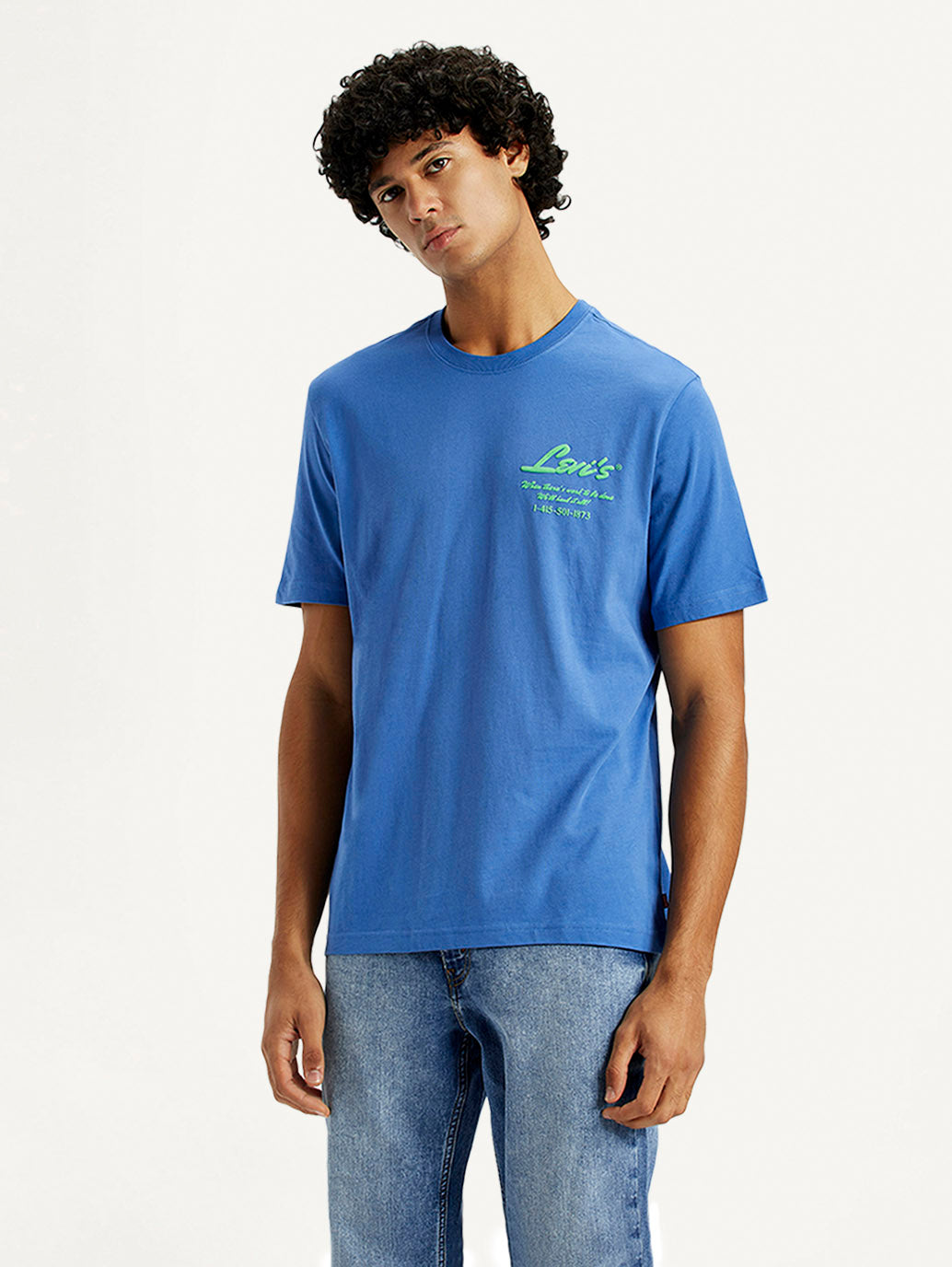 Men's Typography Regular Fit T-Shirt - Side View