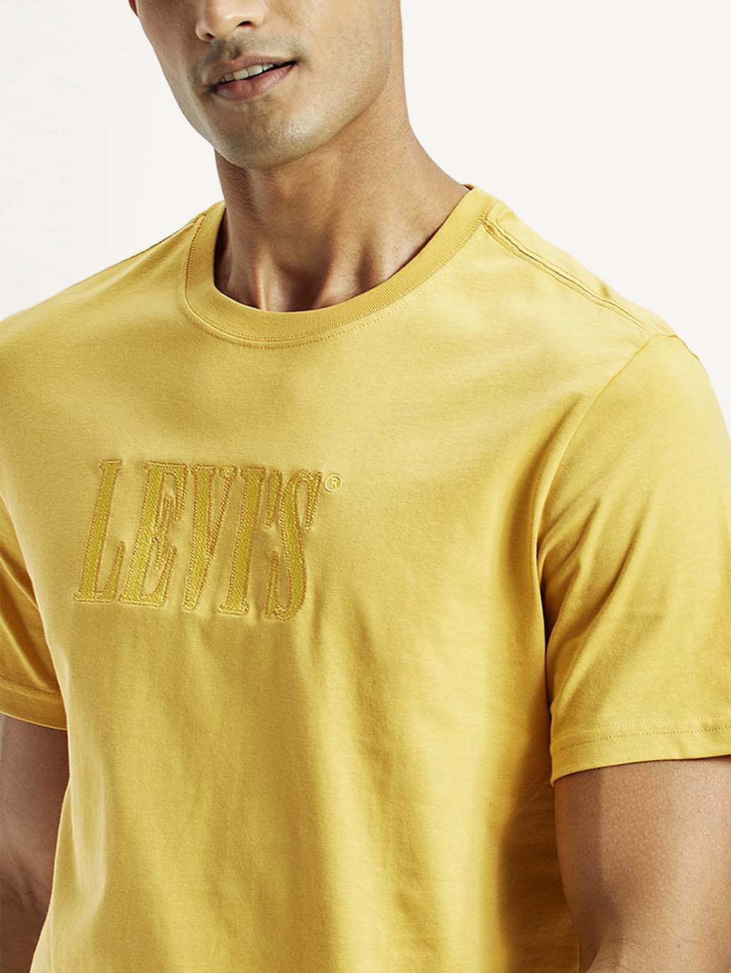 Men's Typographic Print Regular Fit T-Shirt - Detail View