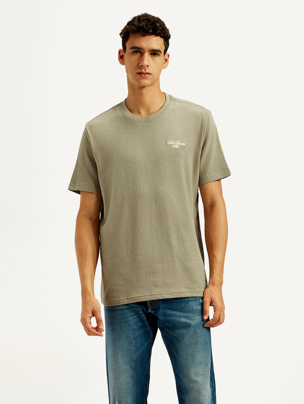Men's Typography Regular Fit T-Shirt - Front View