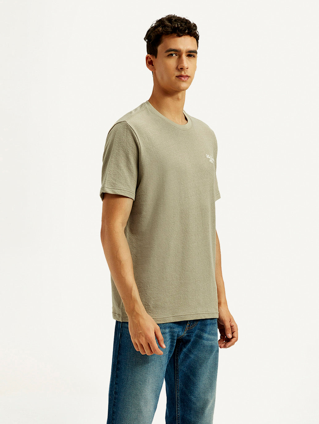 Men's Typography Regular Fit T-Shirt - Side View