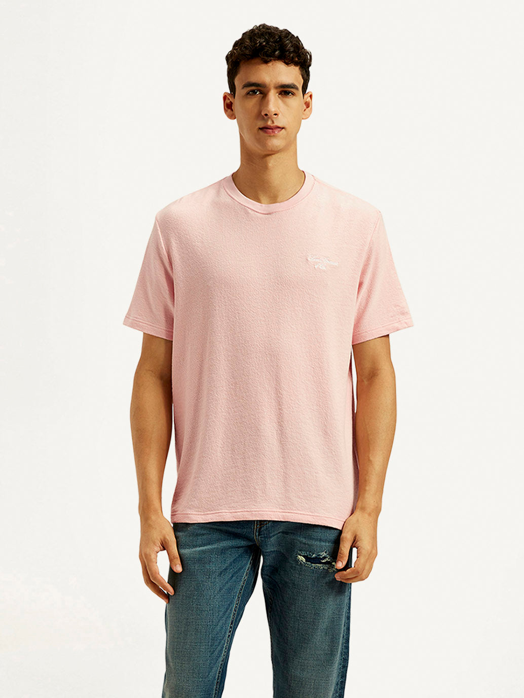 Men's Typography Regular Fit T-Shirt - Front View