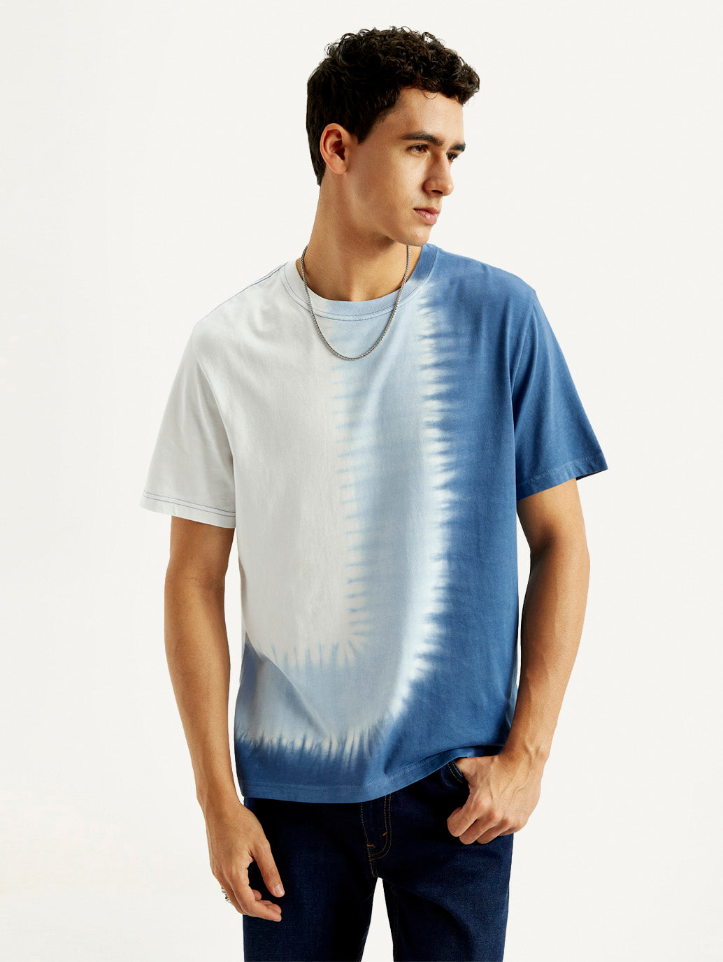 Men's Tie-Dye Crew Neck T-shirt - Elevated View