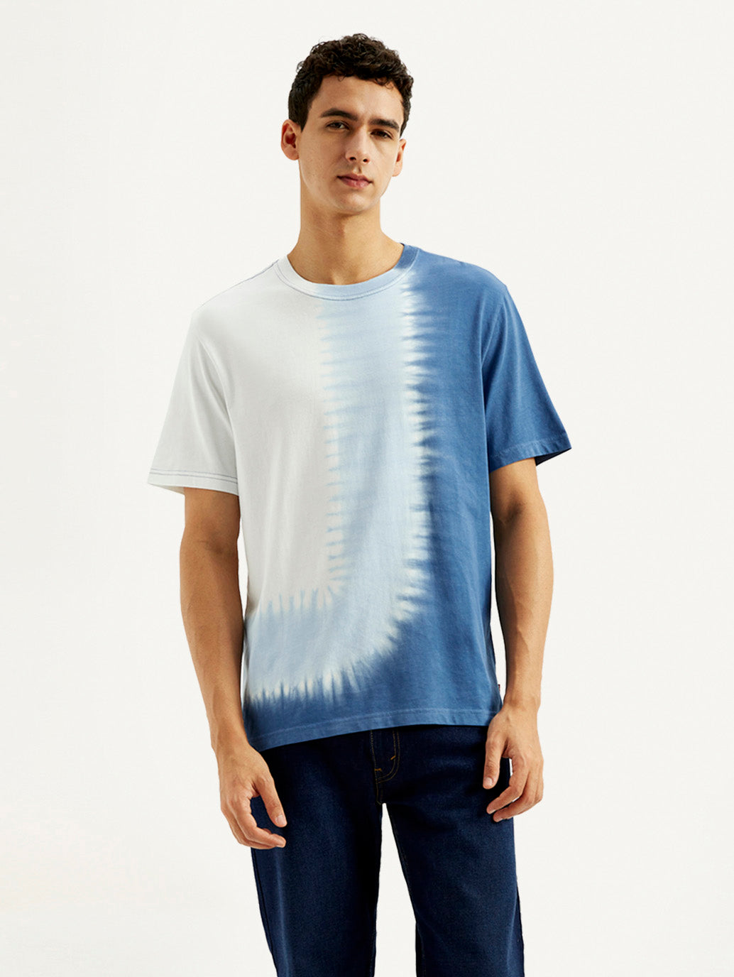 Men's Tie-Dye Crew Neck T-shirt - Front View